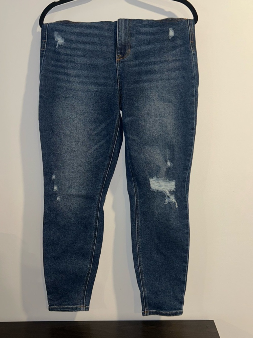 Celebrity Pink Dark Blue Distressed Skinny Jeans